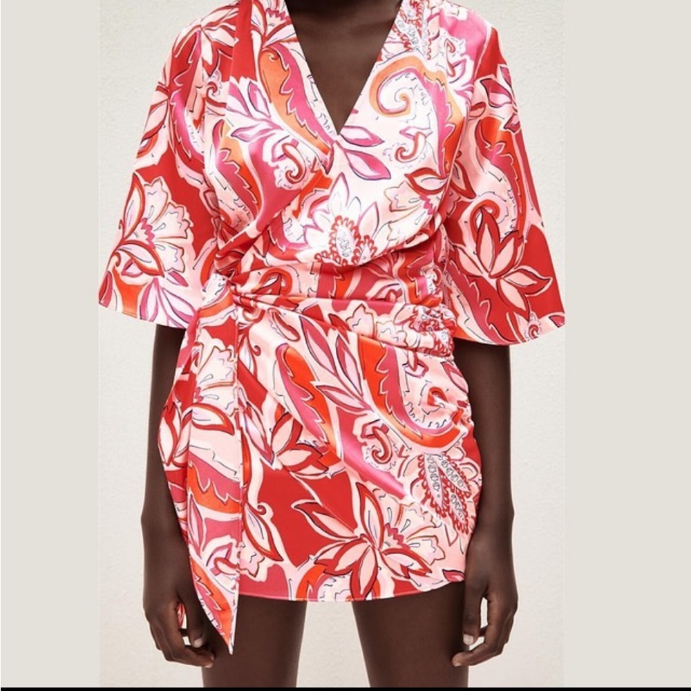 (NWT) Zara wrap mini dress 3198/048 XS